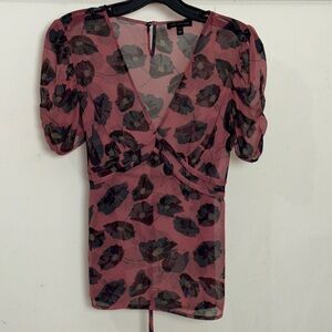 The Limited Floral V-Neck Blouse - Pink